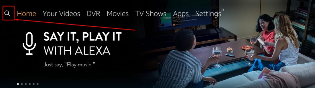 Tap the search icon