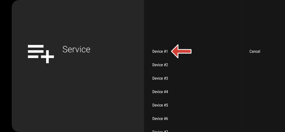 Under Service pick Device #1